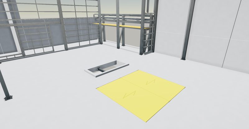 Commercial building steel framing detailing render 3